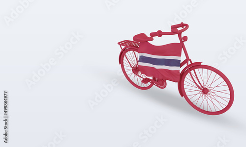 3d bycycle day Thailand flag rendering right view