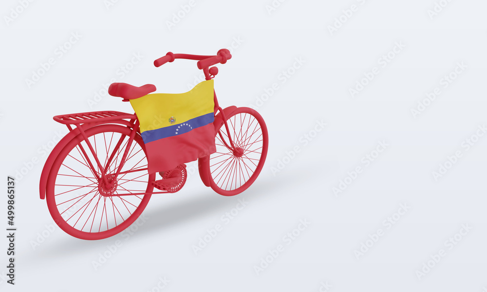 3d bycycle day Venezuela flag rendering left view 3d bycycle day Venezuela flag rendering left view