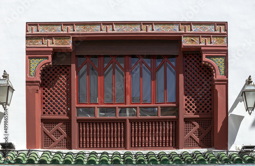 Arabic architecture in the old medina. Streets, doors, windows, details