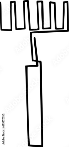 pitchfork minimalistic vector one line illustration