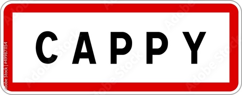 Panneau entrée ville agglomération Cappy / Town entrance sign Cappy