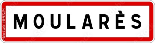 Panneau entrée ville agglomération Moularès / Town entrance sign Moularès