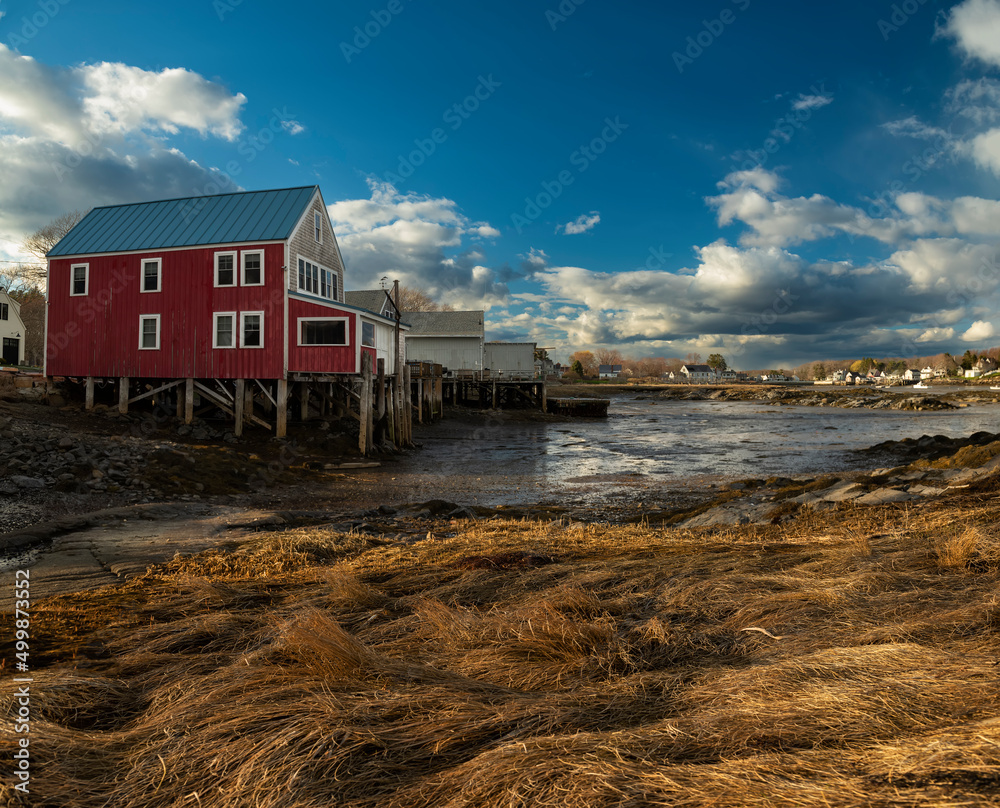 Traditional fisherman's house on the shore of the bay. USA. Maine.
Traditional fisherman's house on the shore of the bay. USA. Maine.