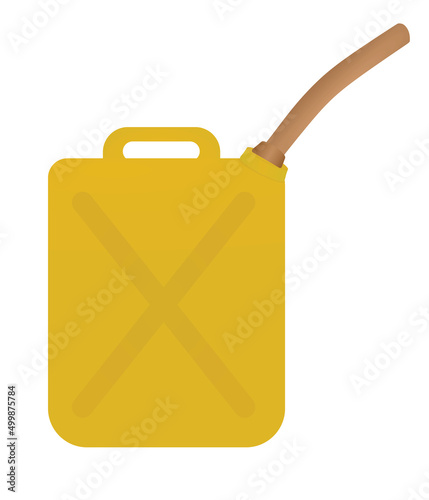 Yellow  gas can. vector illustration