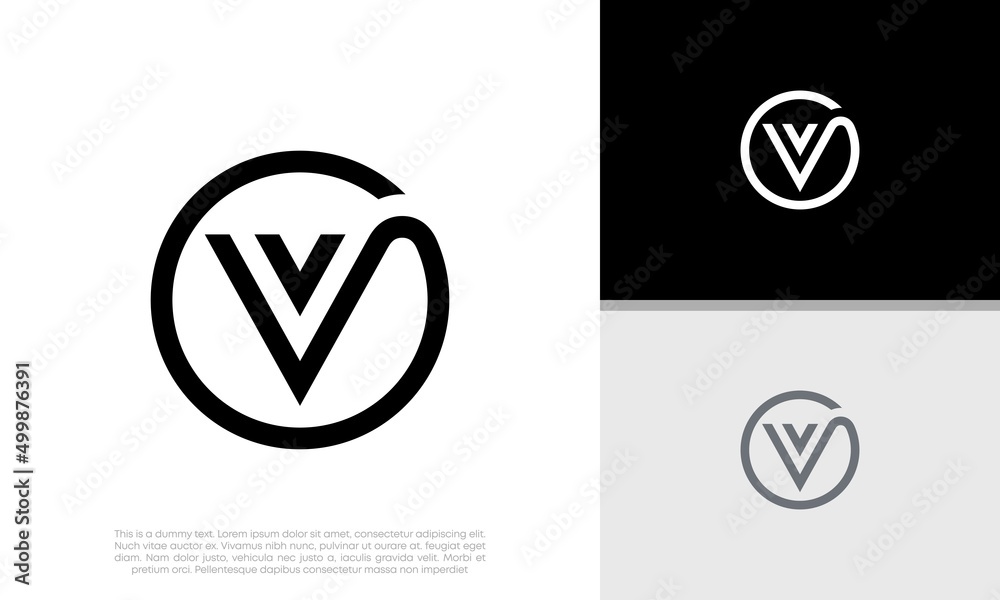 Initials V logo design. Initial Letter Logo. Initials V logo design. Initial Letter Logo.
