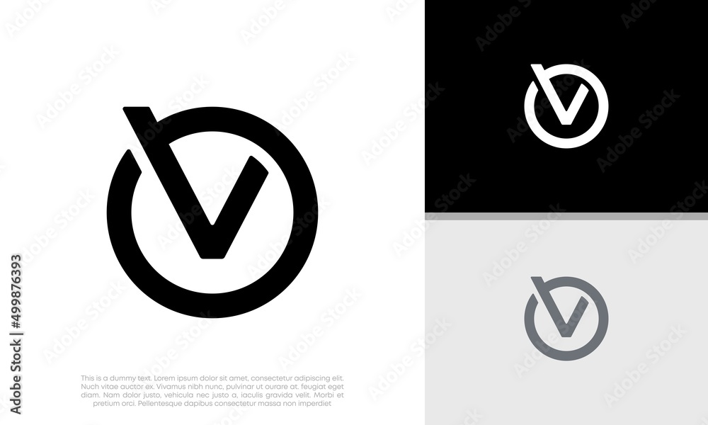 Initials V logo design. Initial Letter Logo.	