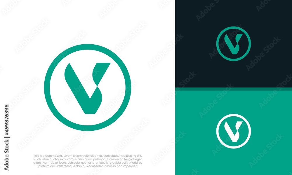Initials V logo design. Initial Letter Logo. Initials V logo design. Initial Letter Logo.