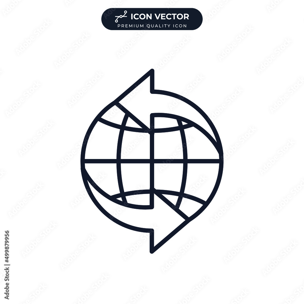 globe icon symbol template for graphic and web design collection logo vector illustration