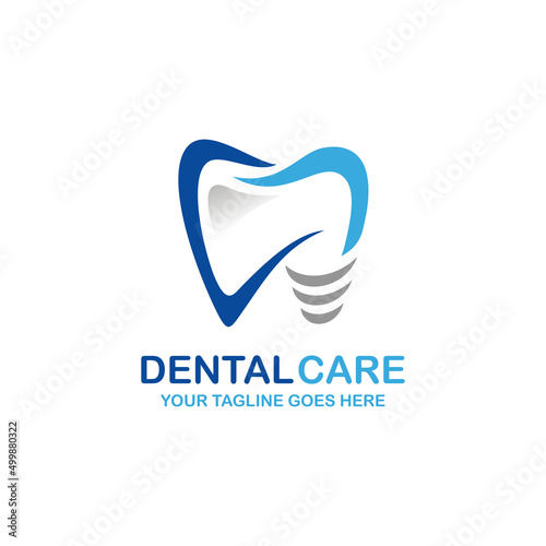 Dental care logo design vector illustration. Dental logo. Orthodontic logo