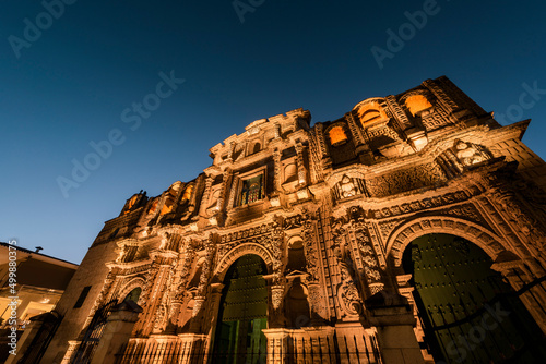 Cajamarca, Peru: Facade of the Cajamarca cathedral church photo