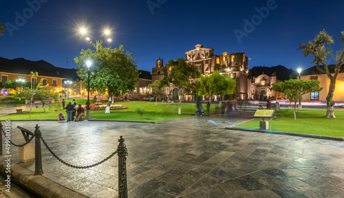 Cajamarca, Peru: Facade of the Cajamarca cathedral church photo