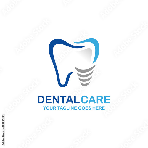Dental care logo design vector illustration. Dental logo. Orthodontic logo