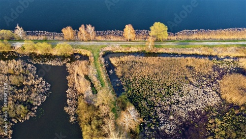 Dolina Baryczy, Gmina Przygodzice, Trzcieliny, Polska, Poland, Dron	 photo