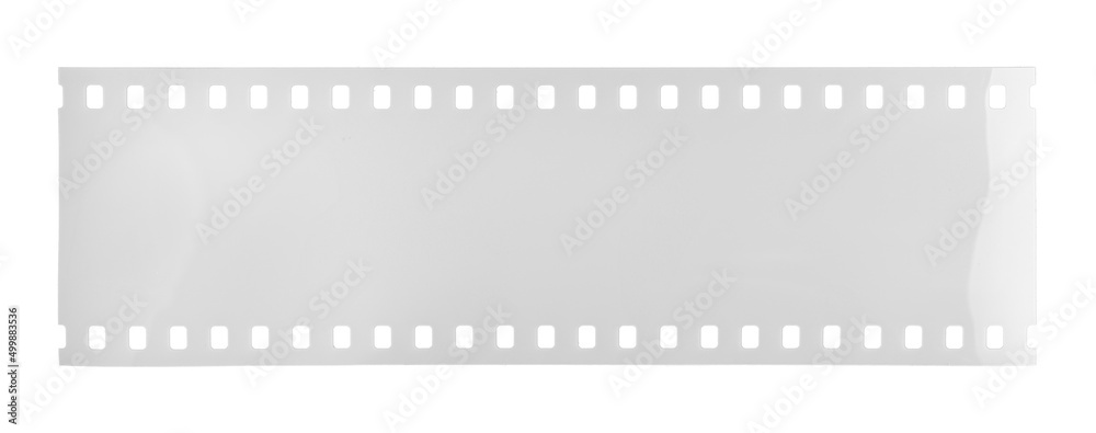 Blank gray film strip isolated on white background. Template Mock up