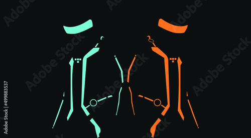 Simple vector design. black background. vector art.