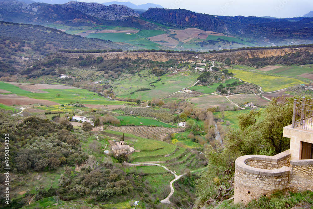 The fabulous valleys of the Old Town of Ronda in Andalusia, Spain