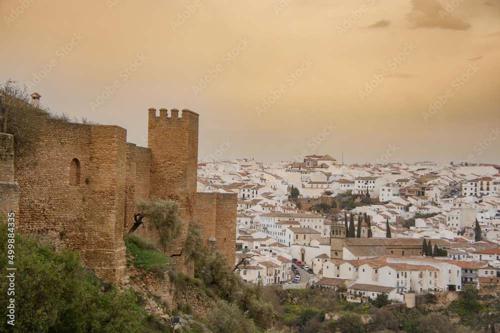 Moorish fortress in the old town of Ronda, Andalusia, Spain