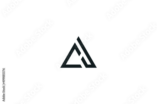 CJ triangle letter logo