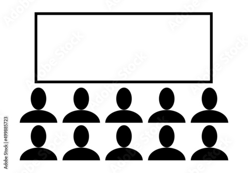 Icono de cine, público, audiencia