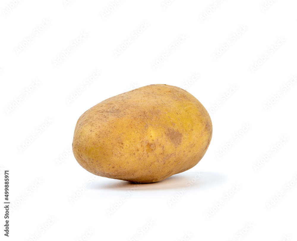 Whole ripe potato isolated on white background. Whole ripe potato isolated on white background.
