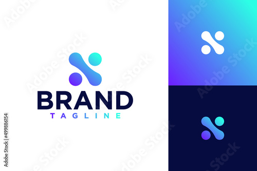 letter N or letter X logo