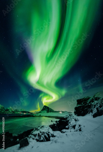 aurora borealis over the night sky © Agata Kadar