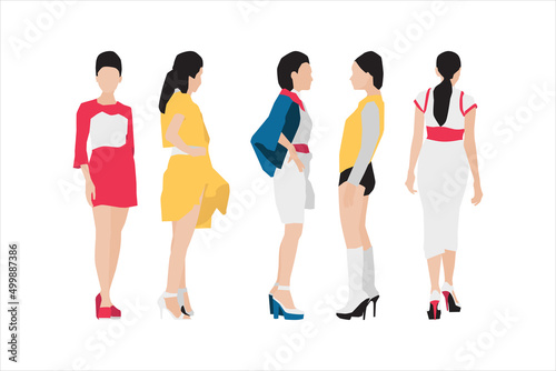 Vector illustration of fashionable women bundle © valenia