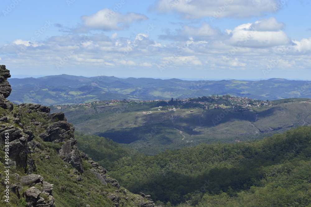 Vista das Montanhas de Ouro Preto em Minas Gerais