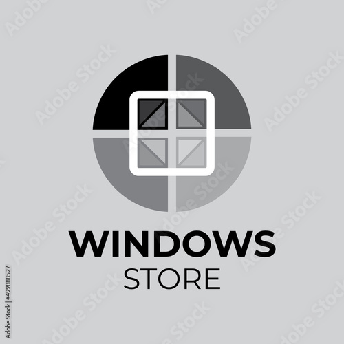 Vector logo for the sale and glazing of windows