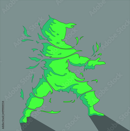 Vector illustration. Assassin Ninja Logo Gaming. Cartoon ninja set vector illustration.