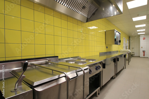 Obraz na płótnie Cuisine industrielle w salonie