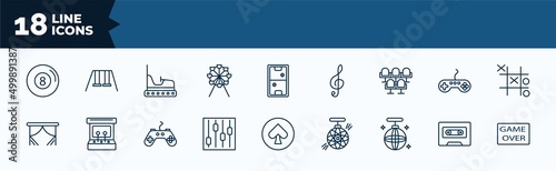 set of web icons in outline style. thin line icons such as ,