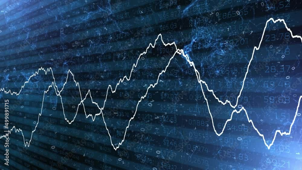Abstract business data chart with graphs motion.