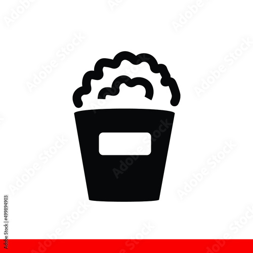 Popcorn icon vector isolated EPS 10