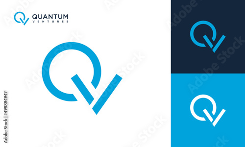 QV modern letter logo Design