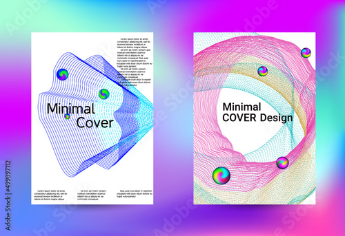 Minimum coverage of a vector. Cover design. Set of modern abstract musical backgrounds. Sound flyer for creating a fashionable cover, banner, poster, booklet...