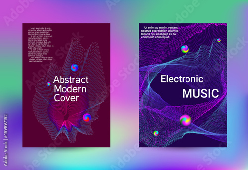 Minimum coverage of a vector. Cover design. Set of modern abstract musical backgrounds. Sound flyer for creating a fashionable cover, banner, poster, booklet...