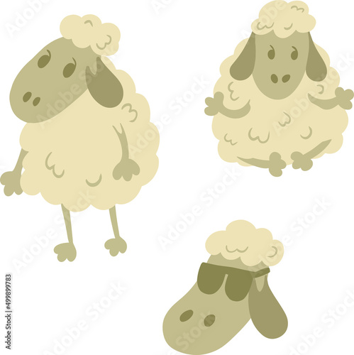 Lamb. Illustration of a cute character. Can be used for various web resources