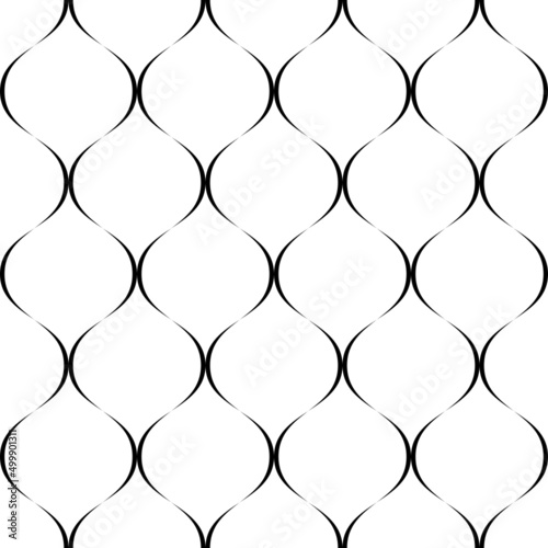 Vector seamless texture. Modern geometric background. Grid of wavy lines.