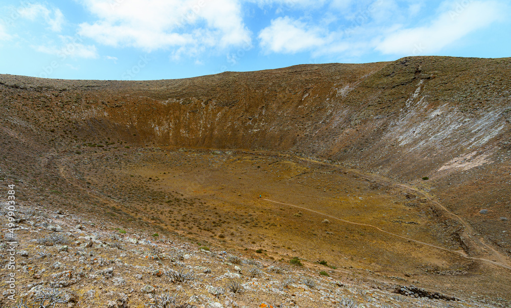 Volcanic crater on the island of Lanzarote (Spain)