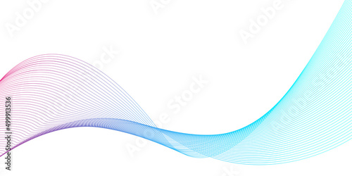 Vector wave lines flowing dynamic isolated on white background. Abstract background.
