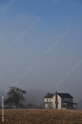 house in the fog