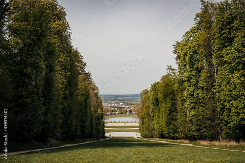 Paris, France 20-04-2022: domain of marly le roi during spring