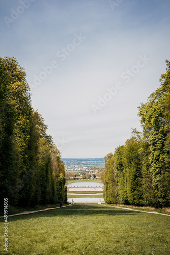 Paris, France 20-04-2022: domain of marly le roi during spring photo