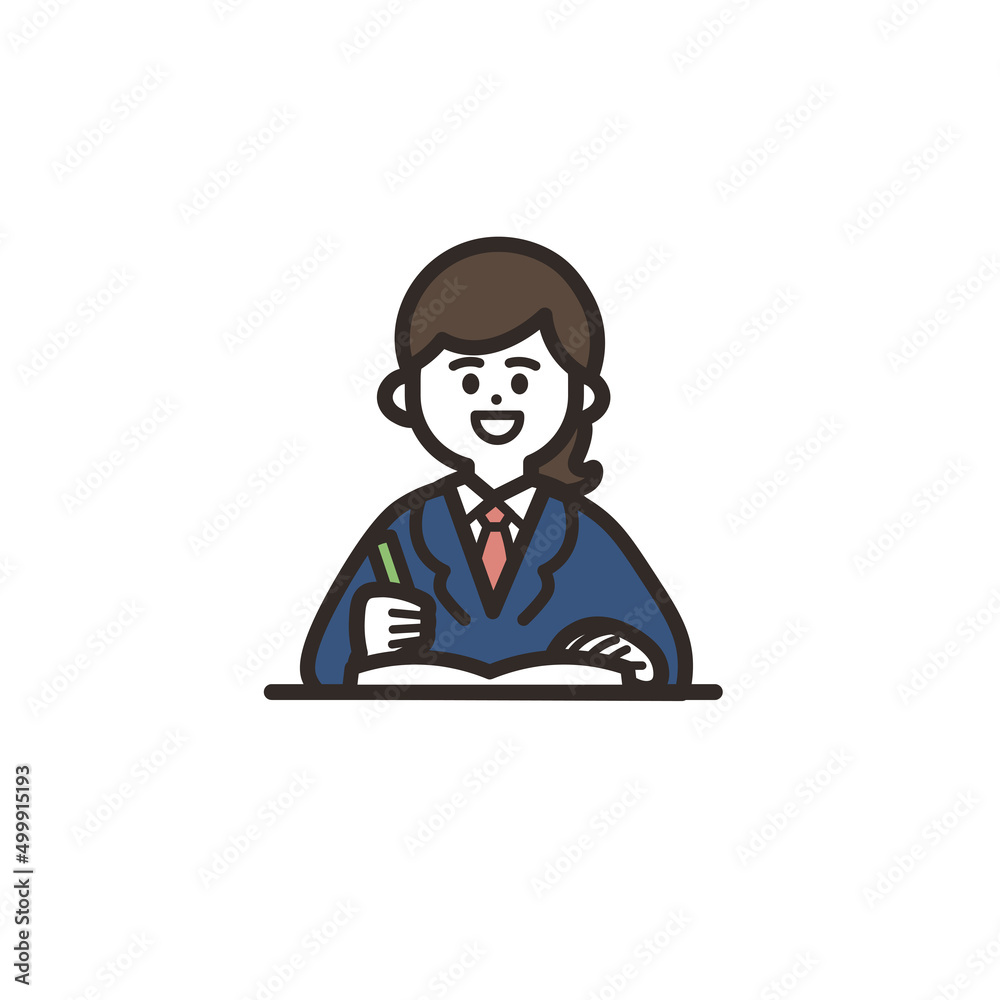 勉強している中高生女子 勉強している中高生女子