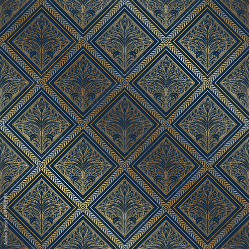 Art deco geometric seamless pattern