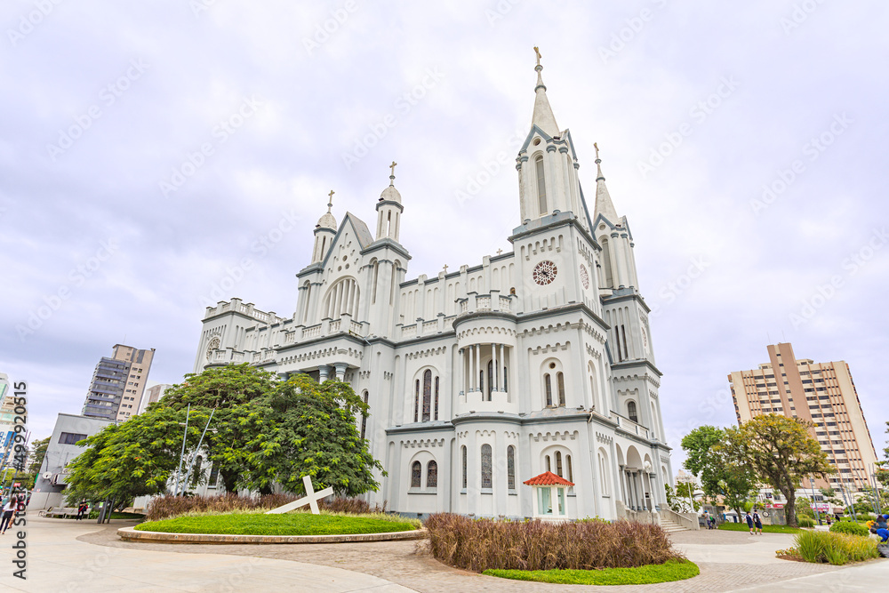 Fototapeta premium Parish Church of the Blessed Sacrament of Itajaí in Santa Catarina