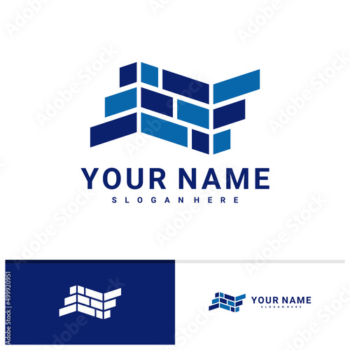Brick logo design vector template, Creative Brick logo design concepts