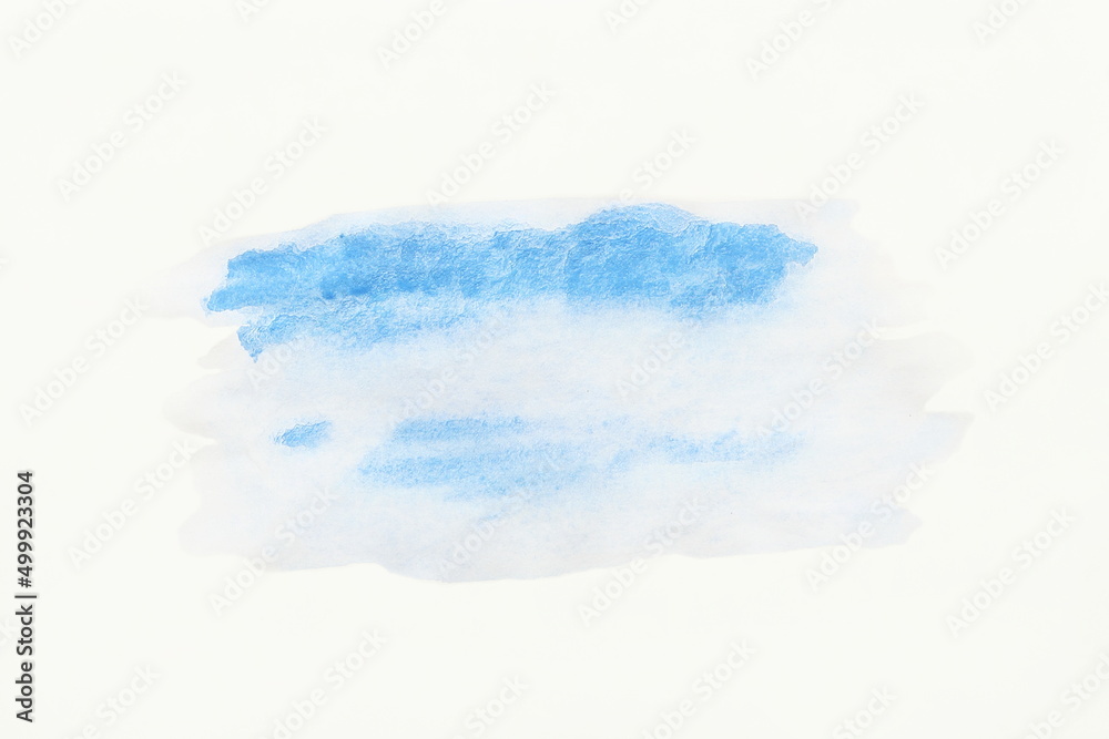 blue watercolor brush stroke texture on white background