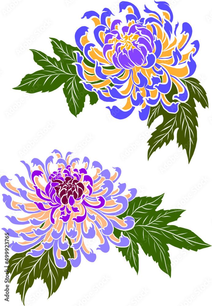 Stunning November Birth Flowers, Peony and Chrysanthemum, Tattoo Design -  Etsy